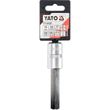 Головка YT-04397 торцевая c вставкой HEX 1/2", 14 мм, 100 мм YATO-1
