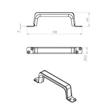 Ручка-скоба РС-100-4, покрытие полимер, коричневый-1
