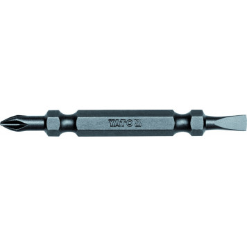 Бита (ФАСОВКА) YT-7885 двухсторонние 1/4"х65 мм, PH1-SL4,5 мм, уп 10шт YATO