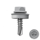 Саморез кровельный по металлу 5,5х25 мм, RAL 7004 (сигнальный серый), уп 250шт. DAXMER