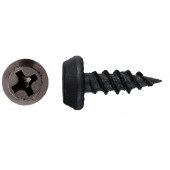 Саморез "блоха" 3,5х9,5 мм чёрный острый, уп 1000шт.