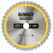 Диск DT90249-QZ пильный по дереву 254х30 мм, 40 зубьев, ATB +7° DEWALT