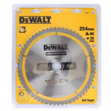 Диск DT90250-QZ пильный по дереву 254х30 мм, 60 зубьев, ATB +7° DEWALT-1