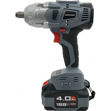Гайковерт аккумуляторный E0105 (DWDTW-18V) 18В 1х4.0 Ач, патрон 1/2″, 600 Нм ProfiPower-1