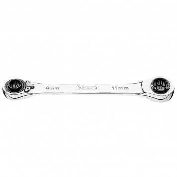 Ключ 09-792 с трещоткой 4в1, 8x9мм +10x11мм NEO