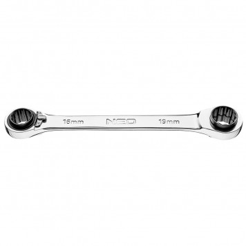 Ключ 09-794 с трещоткой 4в1, 16x17мм+18x19мм NEO