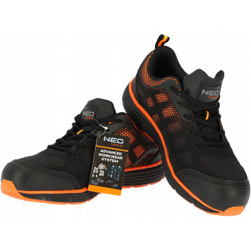 Кроссовки 82-094 рабочие размер 43, черно-оранжевые, S1, стальной подносок NEO-1