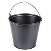 Ведро чёрное металлическое 12 л облегченное