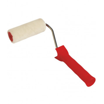 Валик с ручкой ЭКСПЕРТ Велюр белый D = 6 мм, 230 х 40 мм