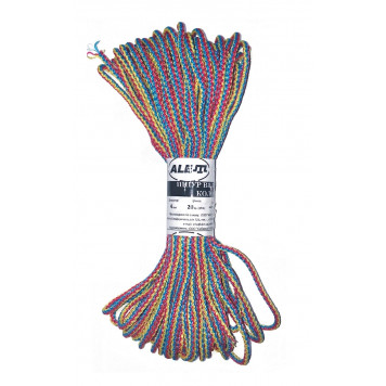Шнур хозяйственный "Радуга" 4 мм, 20 м, ПП ALET