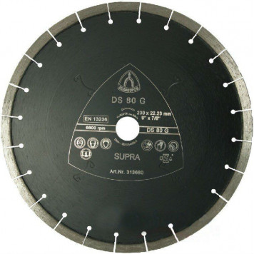Диск SUPRA DS80G алмазный 230х22,23 мм СЕГМЕНТ KRONENFLEX Диск SUPRA DS80G алмазный 230х22,23 мм СЕГМЕНТ KRONENFLEX