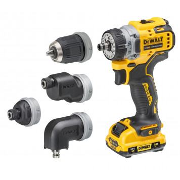Шуруповерт DCD703L2T-QW бесщеточный 12В XR, 2х3 А/ч + 4 насадки DEWALT-1
