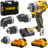 Шуруповерт DCD703L2T-QW бесщеточный 12В XR, 2х3 А/ч + 4 насадки DEWALT