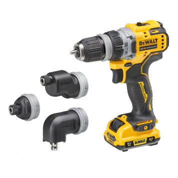Шуруповерт DCD703L2T-QW бесщеточный 12В XR, 2х3 А/ч + 4 насадки DEWALT-4