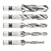 Набор сверл DT50060-QZ самонарезающих по металлу IMPACT M4,M5,M6,M8,M10 хвостовик 1/4''