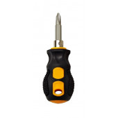 Отвёртка A4001 двухсторонняя PH2хSL 5,5 мм "пупыр-эконом", короткая