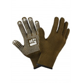 Перчатки 02Q0020-AL Х/Б 2-слойные с ПВХ 10 класс, 6 нитей, олива, L, 10/200 ALET