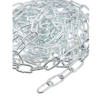 Цепь стальная DIN 766 короткозвенная, оцинкованная d6мм х 30м, (бухта)-1