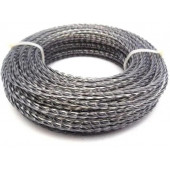 Леска B0115-3 для триммера, 4,0 мм х 15 м, сечение железный трос с нейлоновой оболочкой, MAX