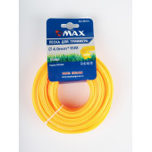 Леска B0150-3 для триммера 4,0мм х 15м, сечение квадрат, MAX 