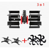 Насадка-культиватор E0076 3 в 1 для триммера 26 мм (9T) 