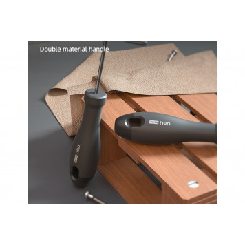 Отвёртка шлицевая HT1105 "Home Series Black" 5x100 мм, Deli-6