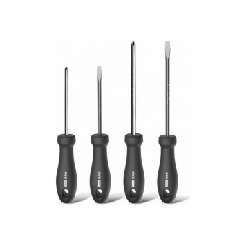 Набор HT1004 отверток "Home Series Black" 4шт SL5x100,SL6x150,PH1x100,PH2x150, Deli