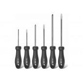 Набор HT1006 отвёрток "Home Series Black" 6шт SL3x75,SL5x100,SL6x150,PH0x75,PH1x100,PH2x150, Deli