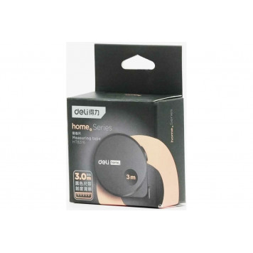 Рулетка HT8316 3мх16мм "Home Series Black", Deli-2