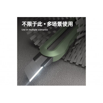 Нож технический HT4009L "Home Series Green" 9 мм, сегментированное лезвие Deli-2