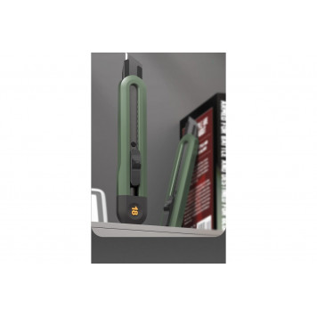 Нож технический HT4018L "Home Series Green" 18 мм, сегментированное лезвие Deli-5