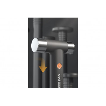 Молоток HT7008C "Home Series Gray" 250гр рукоятка из софттач пластика Deli-3