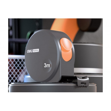 Рулетка HT8316C "Home Series Gray" 3мх16мм, Deli-1