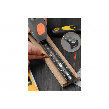 Рулетка HT8519C "Home Series Gray"  5мх19мм, Deli-6