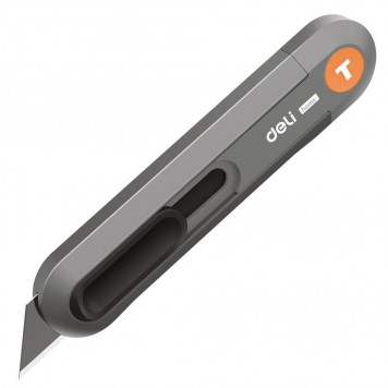 Нож технический HT4008C "Home Series Gray", Т-образное лезвие Deli