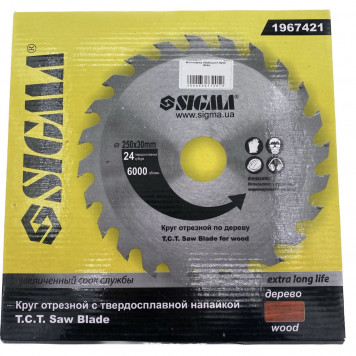 Диск по дереву 250х32ммх60T 1967571 СИГМА-1