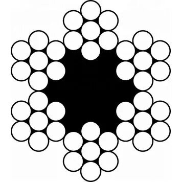 Трос 10827, 12мм оцинкованный FC 100 м, бухта-1