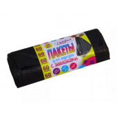 Пакеты COMFORT с завязками 60л 10шт, черные для мусора