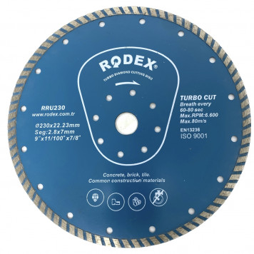 Диск RRU230 алмазный TURBO 230 мм RODEX