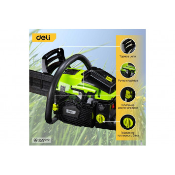 Бензопила DL585020 шина 20" (50 см), 2.0 кВт DELI-9