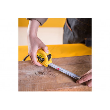 Рулетка DL9075B 7,5м х 25мм метрическая, корпус ударопрочный Deli-5