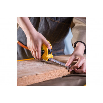 Рулетка DL9010B 10м х 25мм метрическая, корпус ударопрочный Deli-5