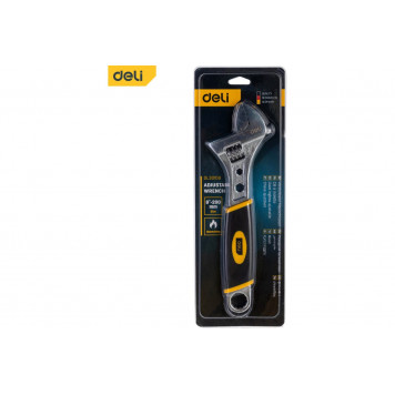 Ключ DL30108 разводной 200мм 0-28мм обрезиненная рукоятка Deli-2