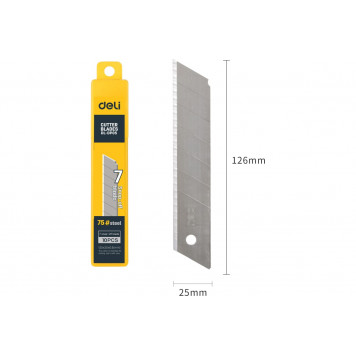 Лезвие DL-DP05 для ножа 25мм, 10шт, 2х-ступенчатое Deli-4