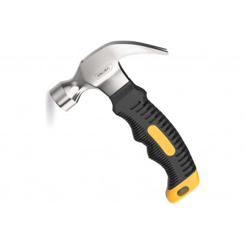 Молоток-гвоздодер DL441008 укороченный 250 гр, 160 мм, фиберглассовая рукоять DELI