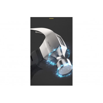 Молоток-гвоздодер DL441008 укороченный 250 гр, 160 мм, фиберглассовая рукоять DELI-5