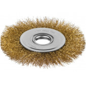 Щетка дисковая 30271 гофрированная латунированная 125х22мм RING