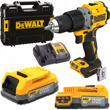 Шуруповёрт DCD805E2T-QW ударный бесщеточный 2 АКБ POWERSTAK 18В, в кейсе TSTAK DEWALT