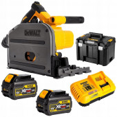 Пила DCS520T2-QW дисковая бесщеточная погружная 165 мм, 2х6 А/ч XR FLEXVOLT 54V DEWALT