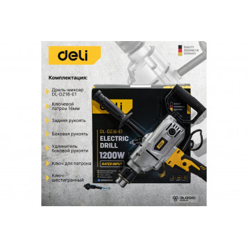 Дрель-миксер DL-DZ16-E1 электрическая 1200 Вт DELI-7